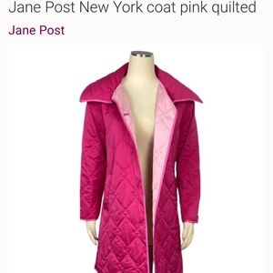 Jane Post Pink Quilted Coat